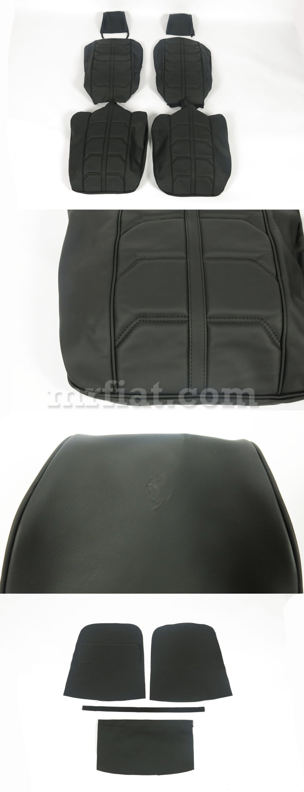 Ferrari 308 QV 328 Black Frau Leather Seat Cover Set Interior Ferrari   