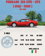 Load image into Gallery viewer, Ferrari 208 328 Rear Wheel 8X16 Style 743 *Made in Italy* Rims Ferrari
