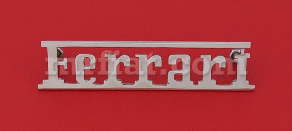 Ferrari Rear Script Emblem 85 mm W/ 2 Studs Emblems Ferrari   