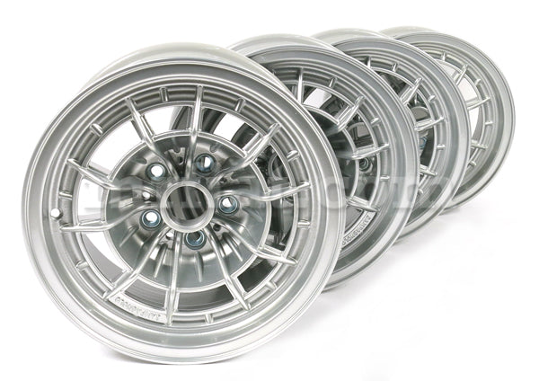 Ferrari 246 GT GTS Silver Campagnola Style 7.5x14 Wheel Set 4 Pcs Rims Ferrari