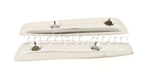 Fiat 1200 1500 1600 Spider Chrome Trunk Hinge Cover Set Luggage Compartment Fiat   