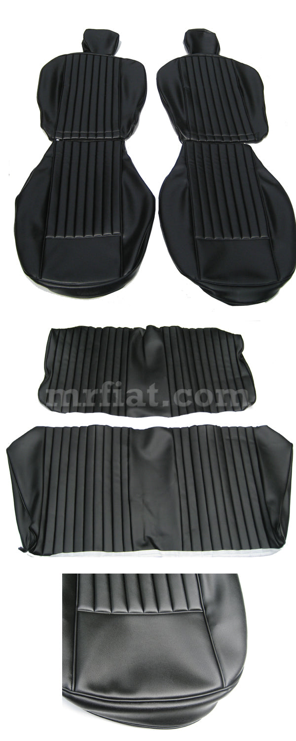 Fiat 124 Spider Black Seat Covers 69-78 Interior Fiat   