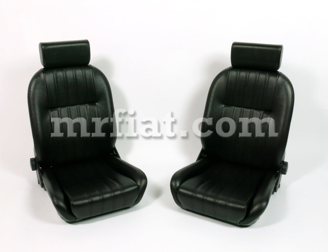 Alfa Romeo Spider Black Vinyl Seat Set 1979-85 Interior Alfa Romeo   