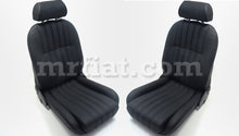 Load image into Gallery viewer, Fiat 124 Spider Black Leather Seat Set 1979-85 Interior Fiat   
