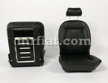 Load image into Gallery viewer, Fiat 124 Spider Black Vinyl Seat Set 66-78 Interior Fiat
