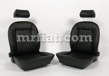 Load image into Gallery viewer, Fiat 124 Spider Black Vinyl Seat Set 66-78 Interior Fiat   
