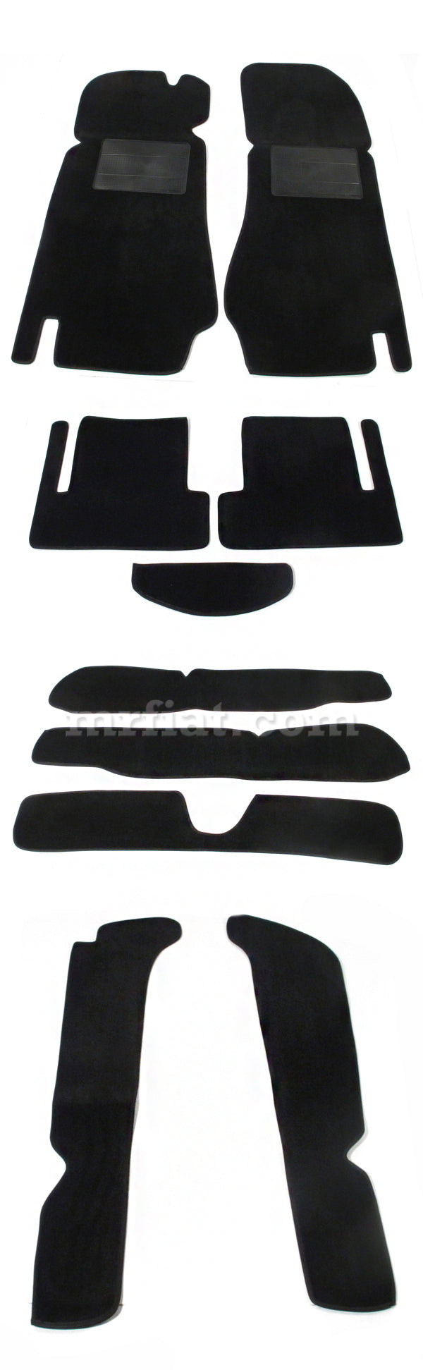 Fiat 124 Spider Black Carpet Set 69-82 Interior Fiat   