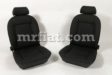 Load image into Gallery viewer, Fiat 124 Spider Black Leather Seat Set 66-78 Interior Fiat
