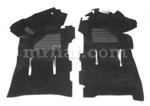 Load image into Gallery viewer, Fiat X1/9 Complete Handmade Black Carpet Set 7mm Velour 2 Pcs Interior Fiat   
