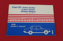 Load image into Gallery viewer, Fiat 131 Sedan Coupe Station Wagon Owners Manual 1978 Accessories Fiat   
