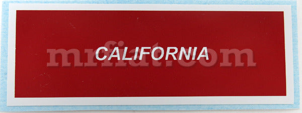 Fiat 124 Spider 2000 California Timing Belt Cover Decal Sticker Accessories Fiat   