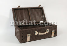 Load image into Gallery viewer, Fiat 500 600 Dark Brown Plastic Wicker Suitcase Engine Compartment Fiat   
