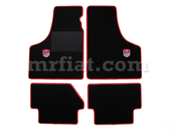 Fiat 500 600 Giannini Red Floor Mat Set Interior Fiat   