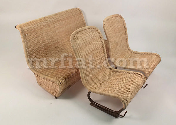 Fiat 500 600 Jolly Wicker Seat Set Recovering Service Interior Fiat   