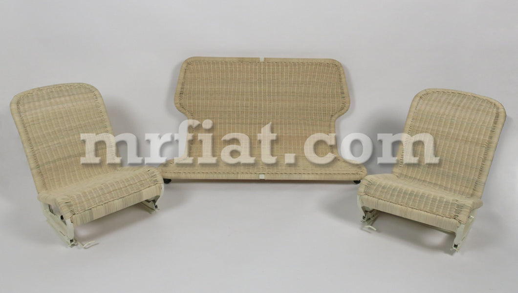 Fiat 500 600 Jolly Wicker Seat Set IN STOCK Interior Fiat   