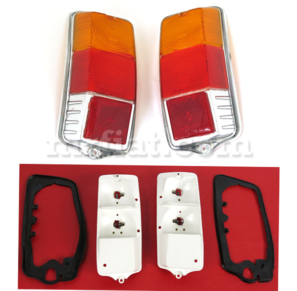 Fiat 500 F/L/R Tail Light Lens Set Complete Star Type Lights Fiat