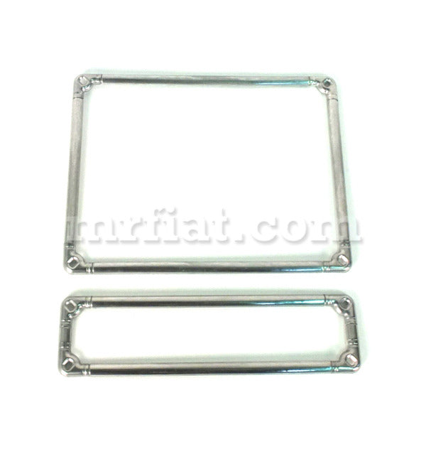 Fiat 500 Aluminium License Plate Holder Set Accessories Fiat   