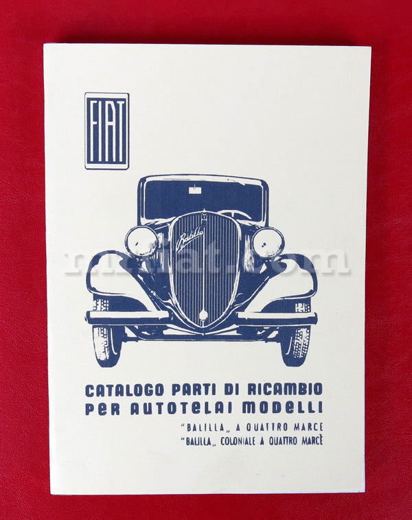 Fiat 508 Balilla 4 Marce Coloniale 4M Parts Catalog Accessories Fiat   