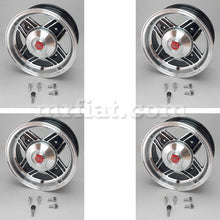 Load image into Gallery viewer, Fiat 500 Black Aluminum 4.5 x 12 Rim Set
