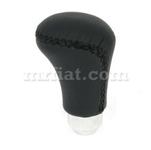 Cargar imagen en el visor de la galería, Fiat 500 600 Black Leather Gearshift Knob Interior Fiat   
