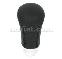 Cargar imagen en el visor de la galería, Fiat 500 600 Black Leather Gearshift Knob Interior Fiat   
