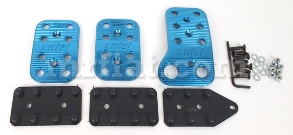 Fiat 500 Blue Aluminum Pedal Kit Interior Fiat   