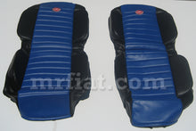 Load image into Gallery viewer, Fiat 500 Blue Anatomical Seat Covers Set Upholstery Fiat
