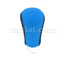 Load image into Gallery viewer, Fiat 500 600  Blue Black  Leather Gearshift Knob Interior Fiat   
