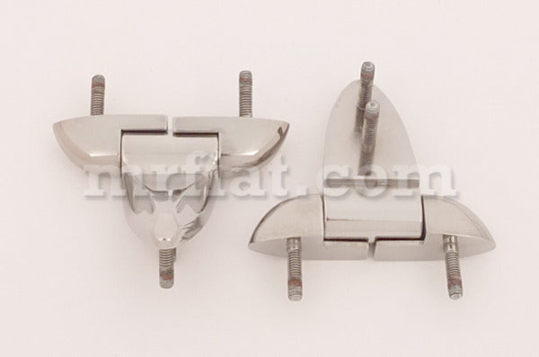 Fiat 500 Chrome Trunk Hinge Set Abarth and Giannini Fiat   