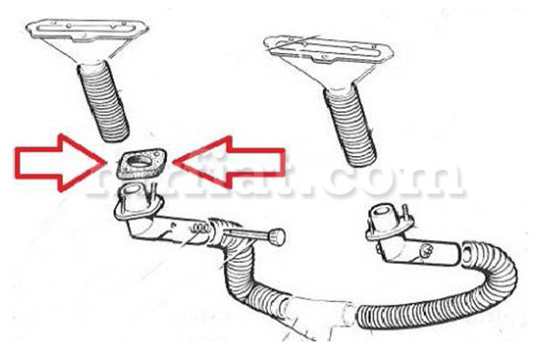 Fiat 500 D/F/L/R Heating Manifold Gasket Engine Fiat   