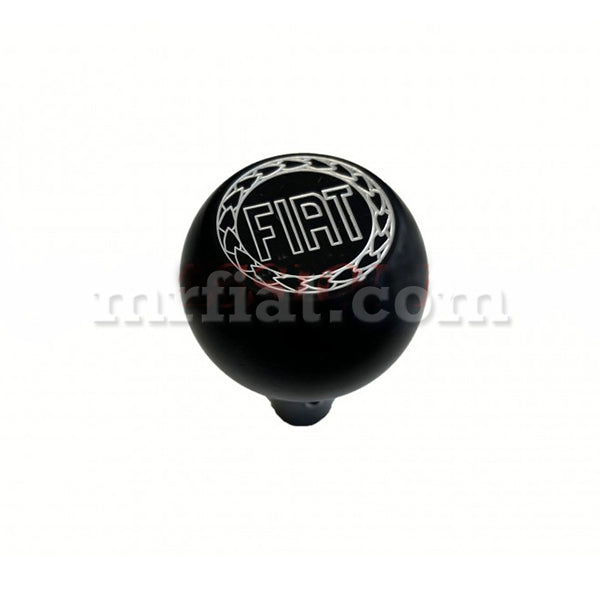 Fiat 500 Gearshift Knob Black Metal W/ Logo Interior Fiat   