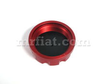 Load image into Gallery viewer, Fiat 500 Abarth Red Aluminum Fuel Tank Cap Abarth and Giannini Emblems Fiat
