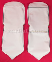 Load image into Gallery viewer, Fiat 500 Giardiniera White Seat Covers Blue Trim
