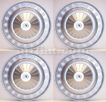 Fiat 500 Grey Wheel Cover Set Vented Rims Fiat   