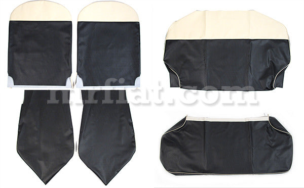 Fiat 600 Black Seat Covers Set Interior Fiat   