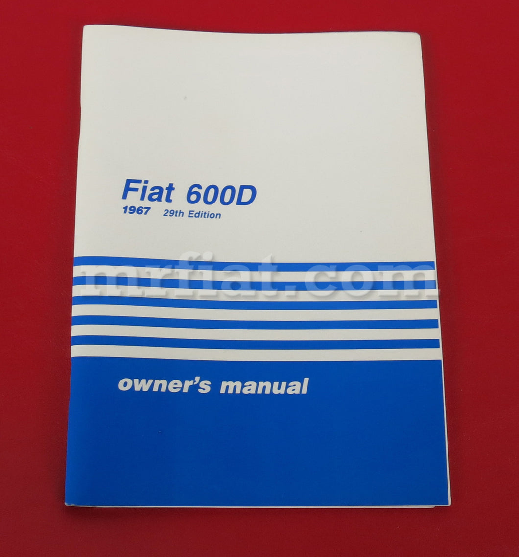 Fiat 600 D Owners Manual 29th Edition Accessories Fiat   