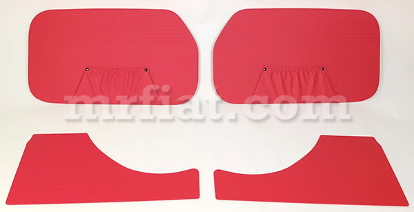 Fiat 600 Red Door Panels Set Suicide Doors Interior Fiat   