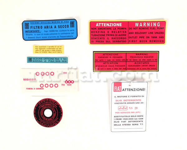 Fiat 600 Sticker Package Accessories Fiat   