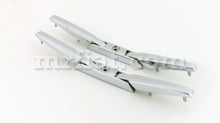 Cargar imagen en el visor de la galería, Fiat 850 Spider Chrome Trunk Hinge Set Engine Compartment Fiat   
