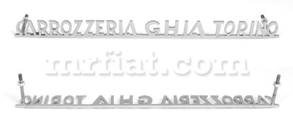 Fiat 1500 Carrozzeria Ghia Torino Chrome Script 150 mm Emblems Fiat   