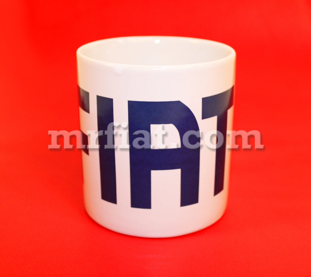 Fiat 500 White Mug Blue Fiat Accessories Fiat   