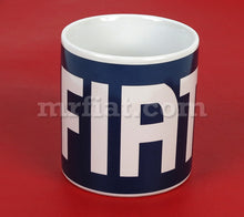 Cargar imagen en el visor de la galería, Fiat 500 Blue Mug White Fiat Accessories Fiat   
