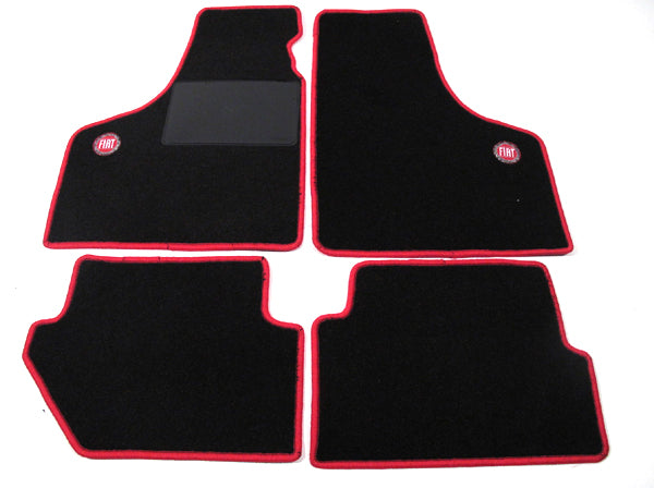 Fiat 500 600 Red Floor Mat Set 1957-75 Interior Fiat   