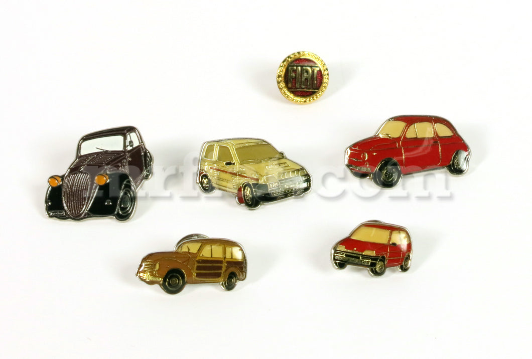 Fiat 500 Story 6 Piece Pin Set Emblems Fiat   