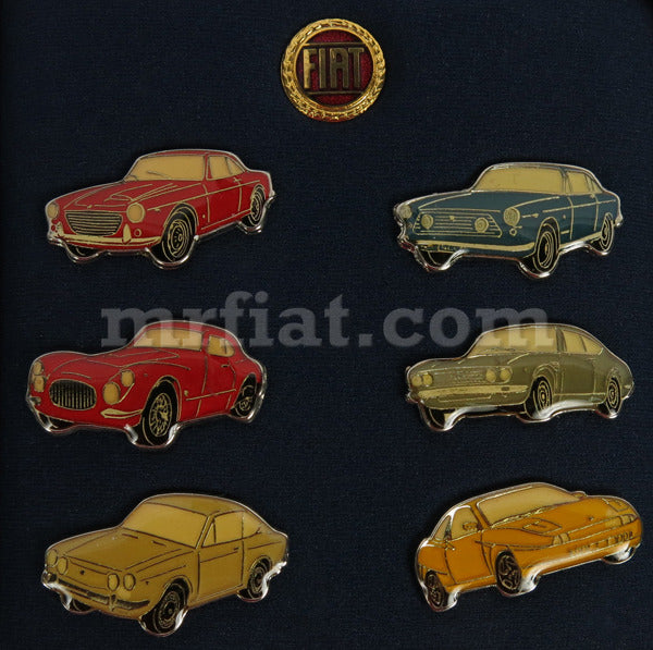 Fiat Coupe Story 7 Piece Pin Set Emblems Fiat   