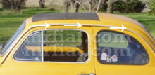 Cargar imagen en el visor de la galería, Fiat 500 600 Chrome Gutter Trim Doors Fiat
