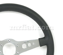 Load image into Gallery viewer, Jaguar XKE E-Type Series Leather Steering Wheel 15" Flat Steering Wheels Jaguar
