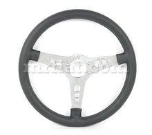 Load image into Gallery viewer, Jaguar XKE E-Type Series Leather Steering Wheel 15&quot; Flat Steering Wheels Jaguar   
