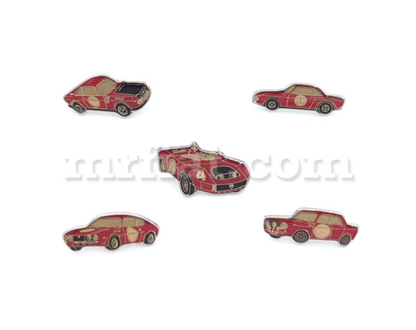 Lancia Fulvia Story 5 Piece Pin Set Emblems Lancia   