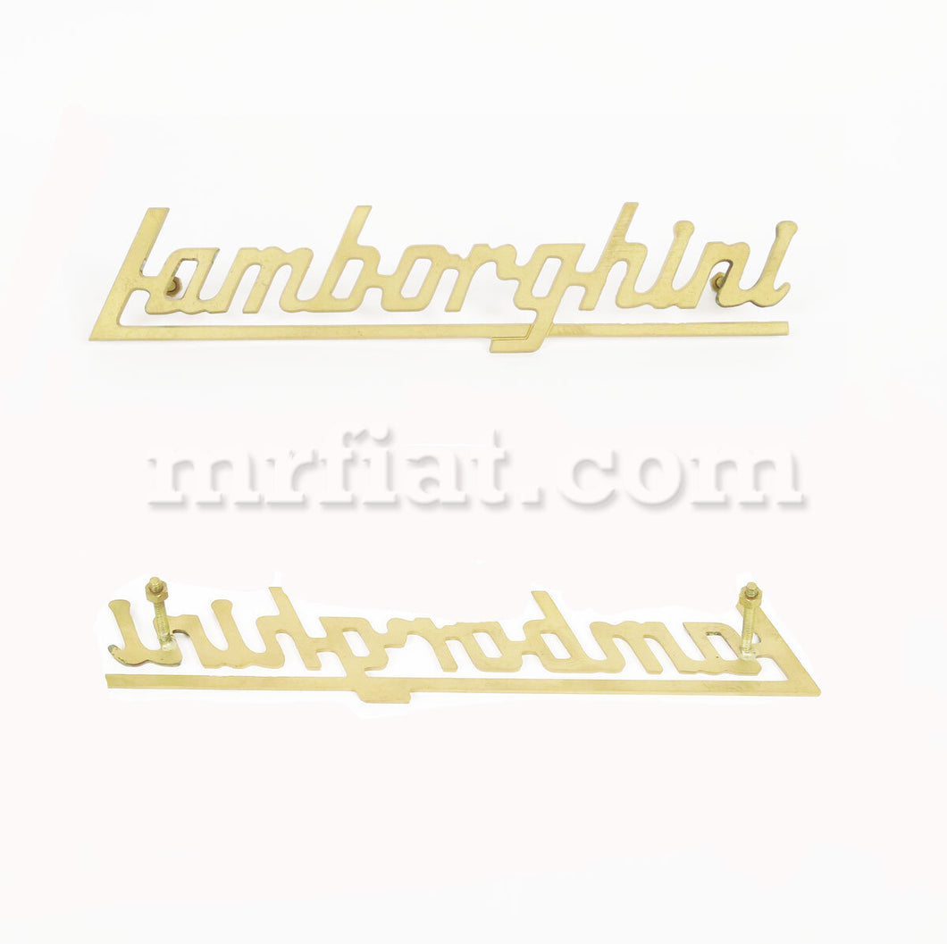 Lamborghini Miura Script Metal Emblem 18.5 cm Emblems Lamborghini   